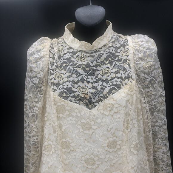 Vintage 1980s Women's Chiffon Sheer Skirt Drop Waist Cocktail Dress - Picture 9 of 14